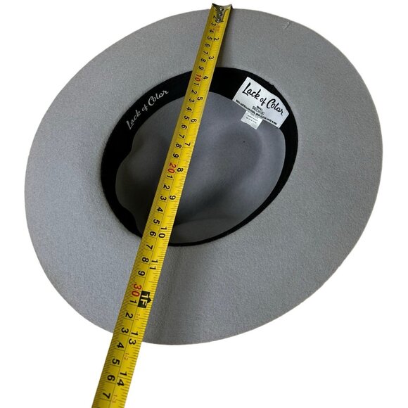 Lack Of Color Wool Hat Women’s Fedora In Stone Small 58 Cm - Picture 6 of 10